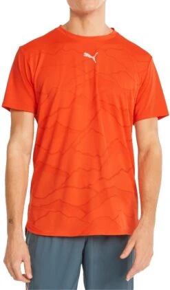 Magliette Puma TRAIN VENT SS TEE Cherry Tomato-Jacquard