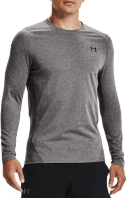 Under Armour Magliette A Maniche Lunghe Under UA CG Armour Fitted Crew-GRY
