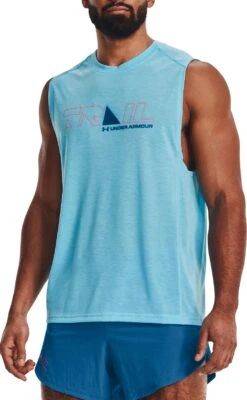 Canotte E Top Under Armour UA Run Trail Tank -BLU